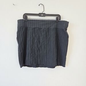 Offline By Aerie Groove Ribbed Mini Skirt Black XXL Loungewear Casual Comfy Plus